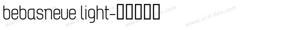 bebasneue light字体转换